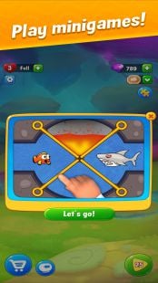 how to access fishdom mini games